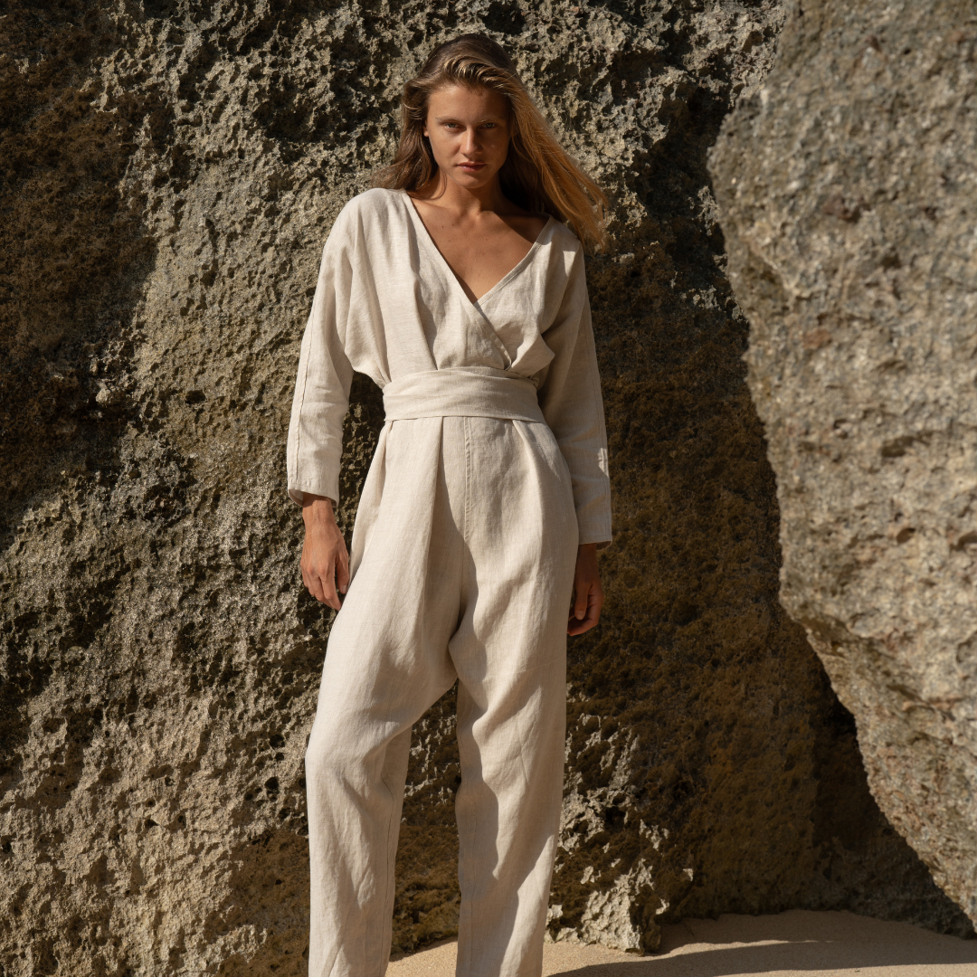 AD NATURAL Linen Jumpsuit