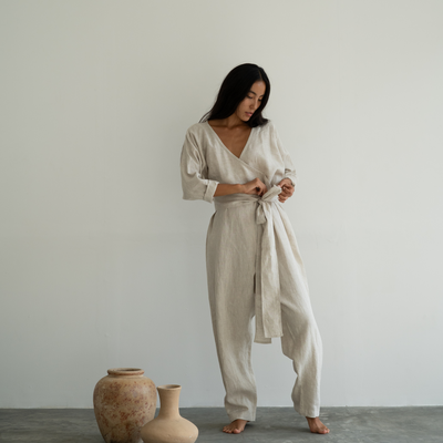 Avy and co | AD - Long Sleeve Linen Jumpsuit – avyandco