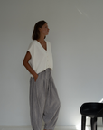 CELINE - Cream Buttoned Knit Top