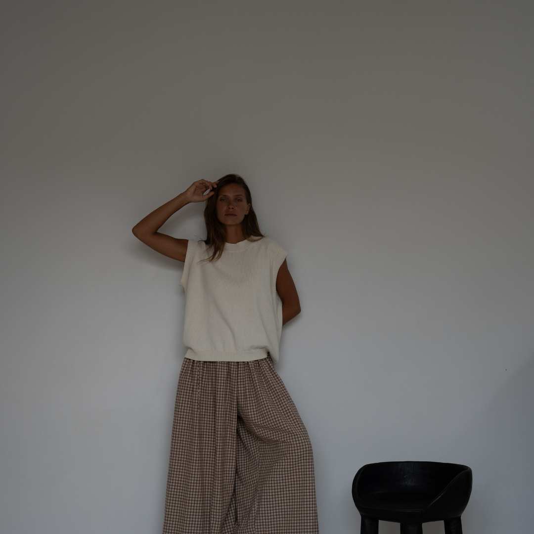 EDITH - CREAM Knit Vest