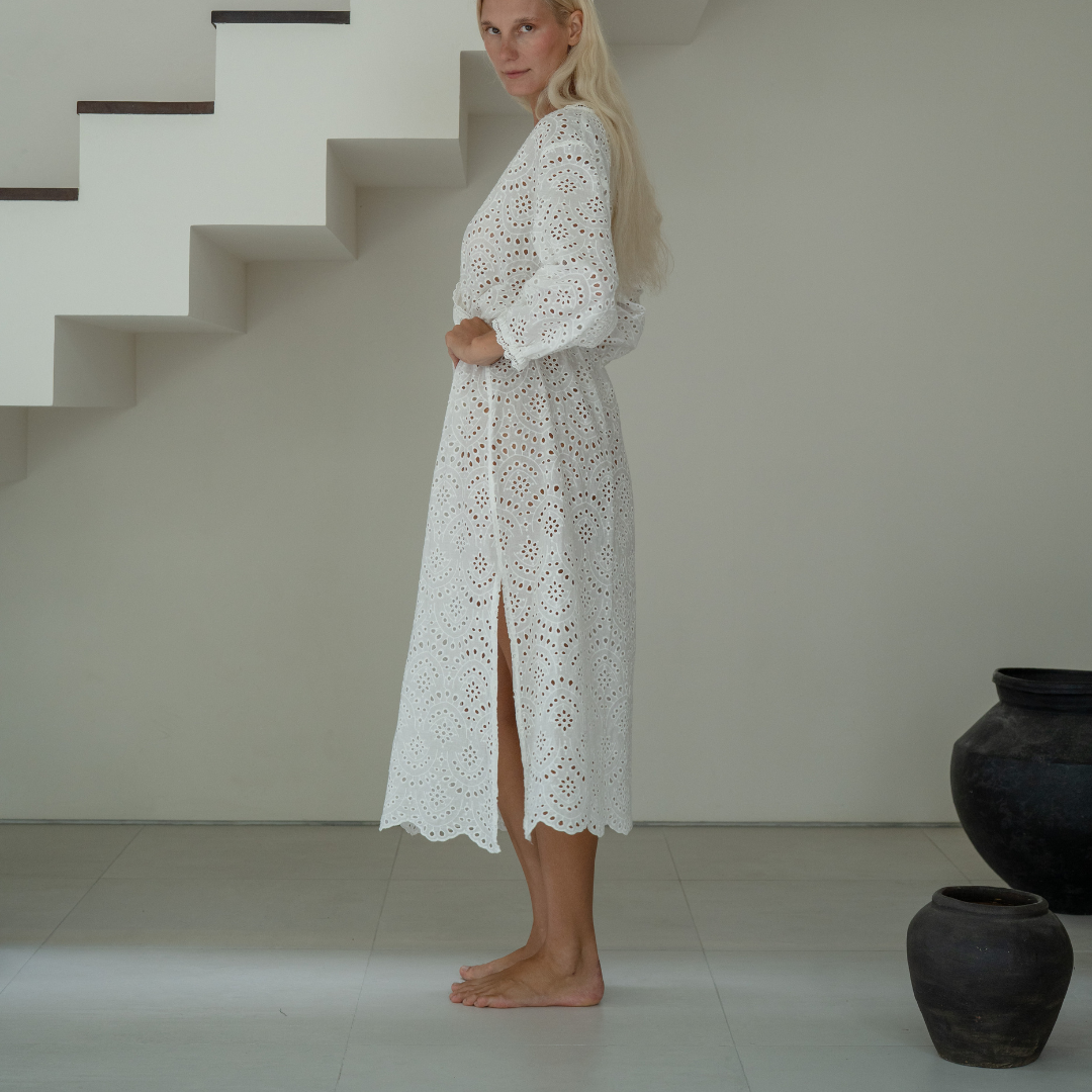 FLORENCE - WHITE Broderie Dress