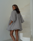 Pre-Order OPAL - Linen Gingham Smock Dress