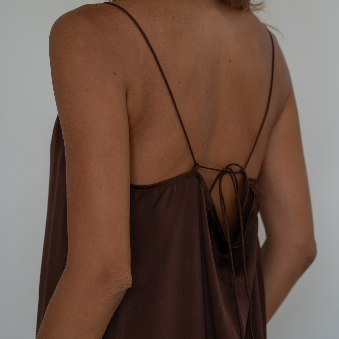 CAMILLE - BURGUNDY Mulberry Silk Slip