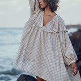 NALU - BLACK CHECK Dress