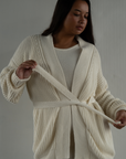 TOMMY - Cream Fisherman's Rib Cardigan