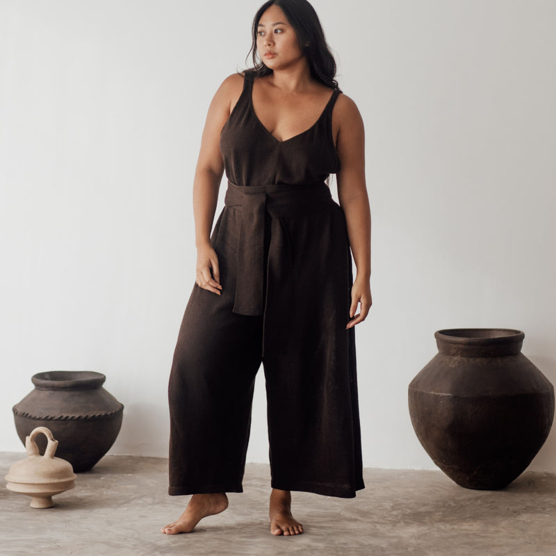 MILLIE - CHOCOLATE Knit Jumpsuit