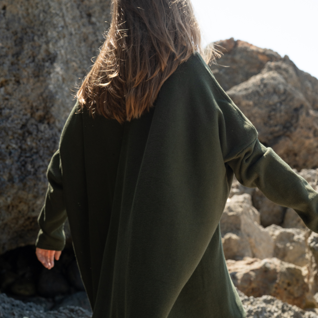 NIAMH - OLIVE Oversized Knit Sweater