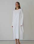 JANE - WHITE Jersey Dress