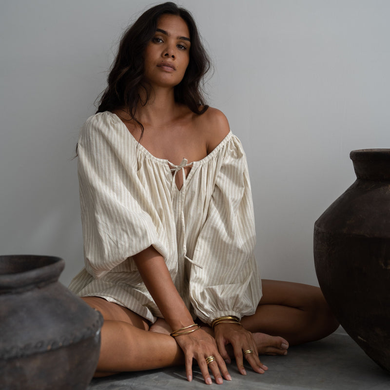 SOLLIE - Organic Stripe Romper