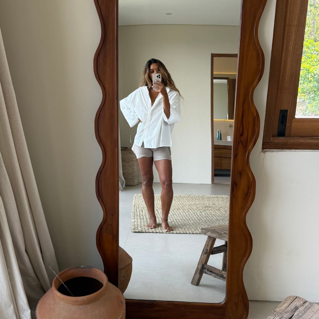 PRE-ORDER POPLIN - WHITE Lace Trim Shirt