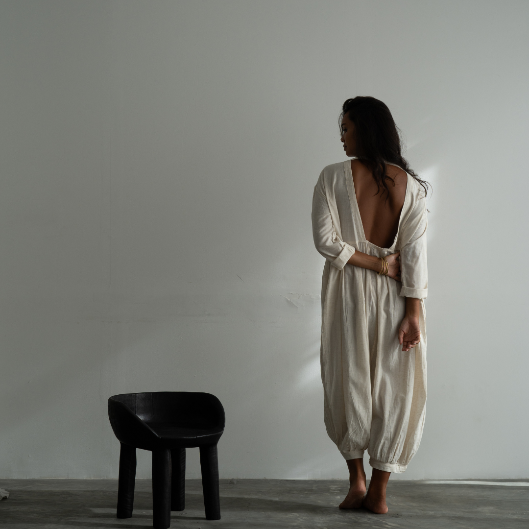 LUNE - BUTTERMILK Bloomer Jumpsuit