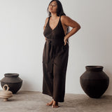 MILLIE - CHOCOLATE Knit Jumpsuit