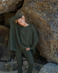 NIAMH - OLIVE Oversized Knit Sweater