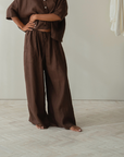 EZRA - Chocolate Linen Pant