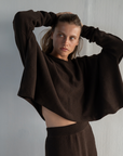 NIAS - CHOCOLATE Crop Sweater