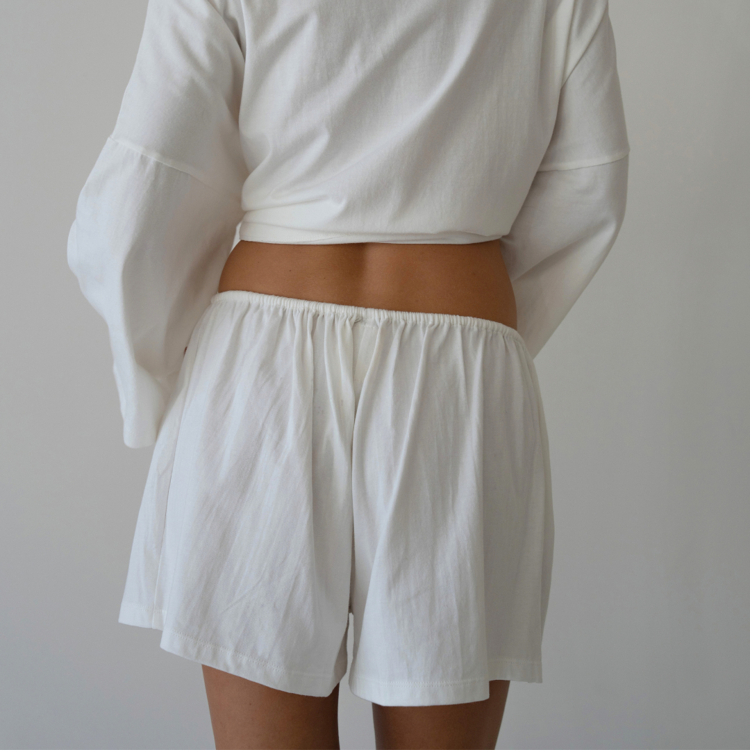 FRED - WHITE Jersey Short