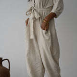 IRIS - Organic Stripe Jumpsuit