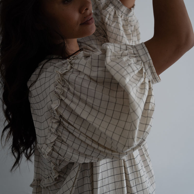NALU - BLACK CHECK Dress