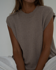 EDITH - FAWN Knit Vest
