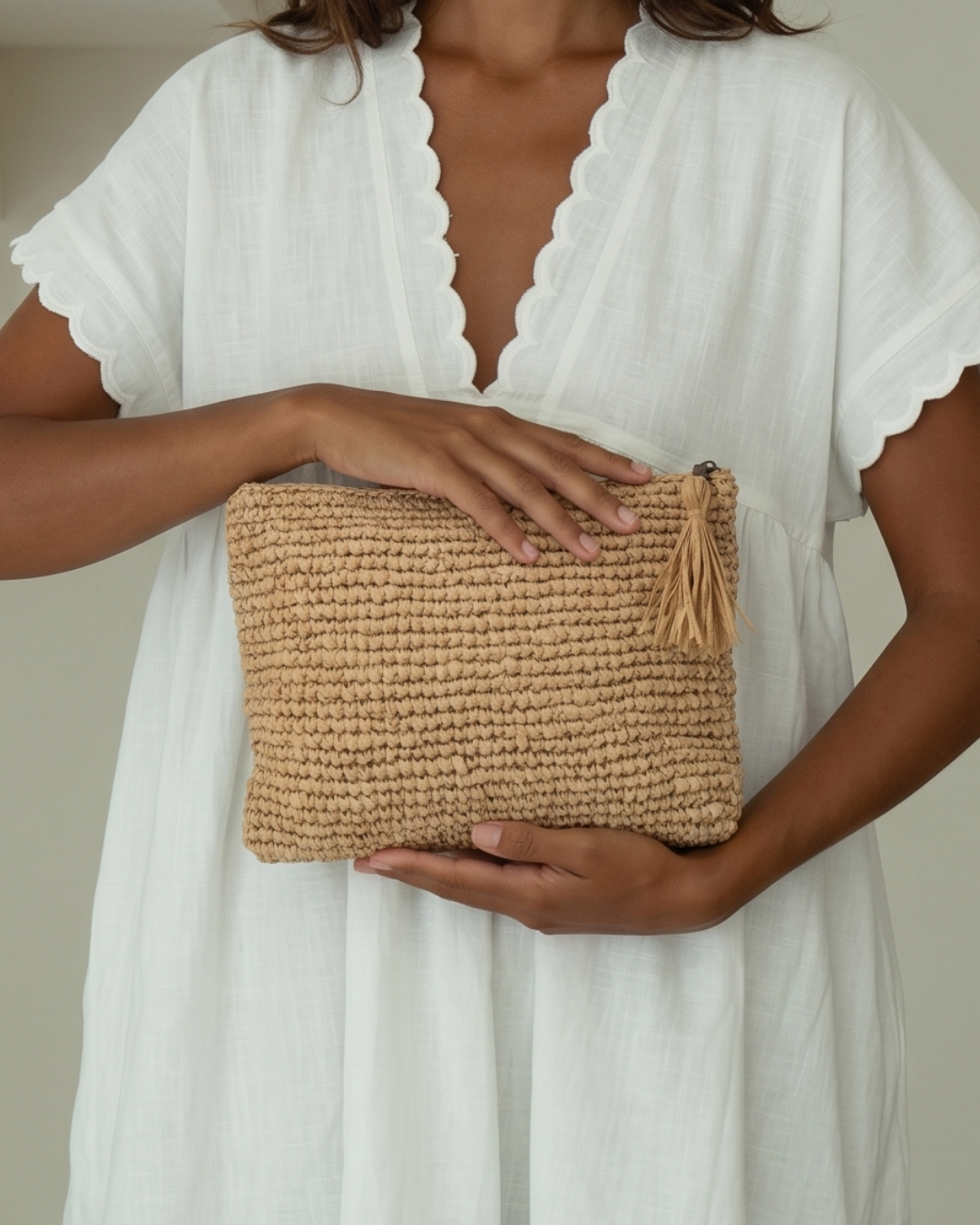 Rattan Woven Clutch