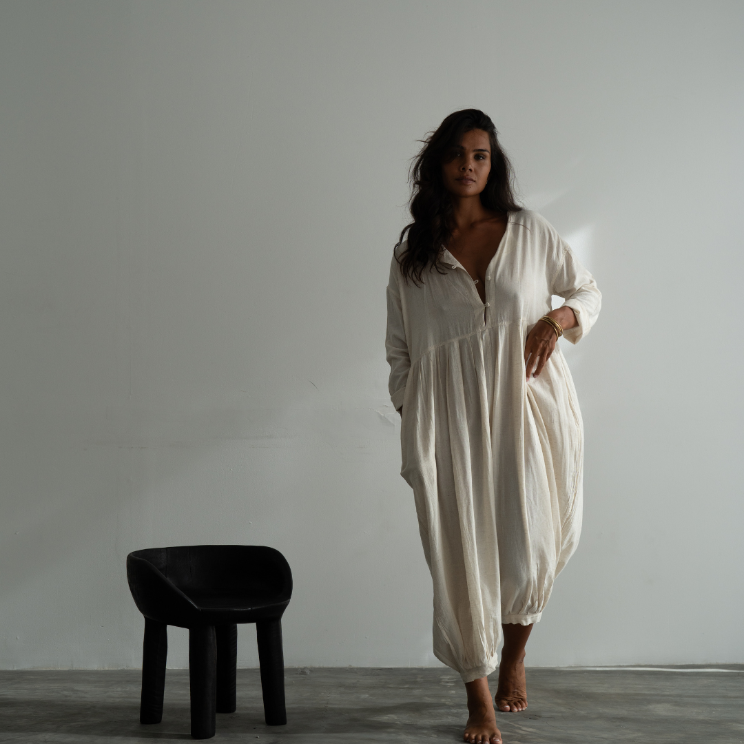 LUNE - BUTTERMILK Bloomer Jumpsuit