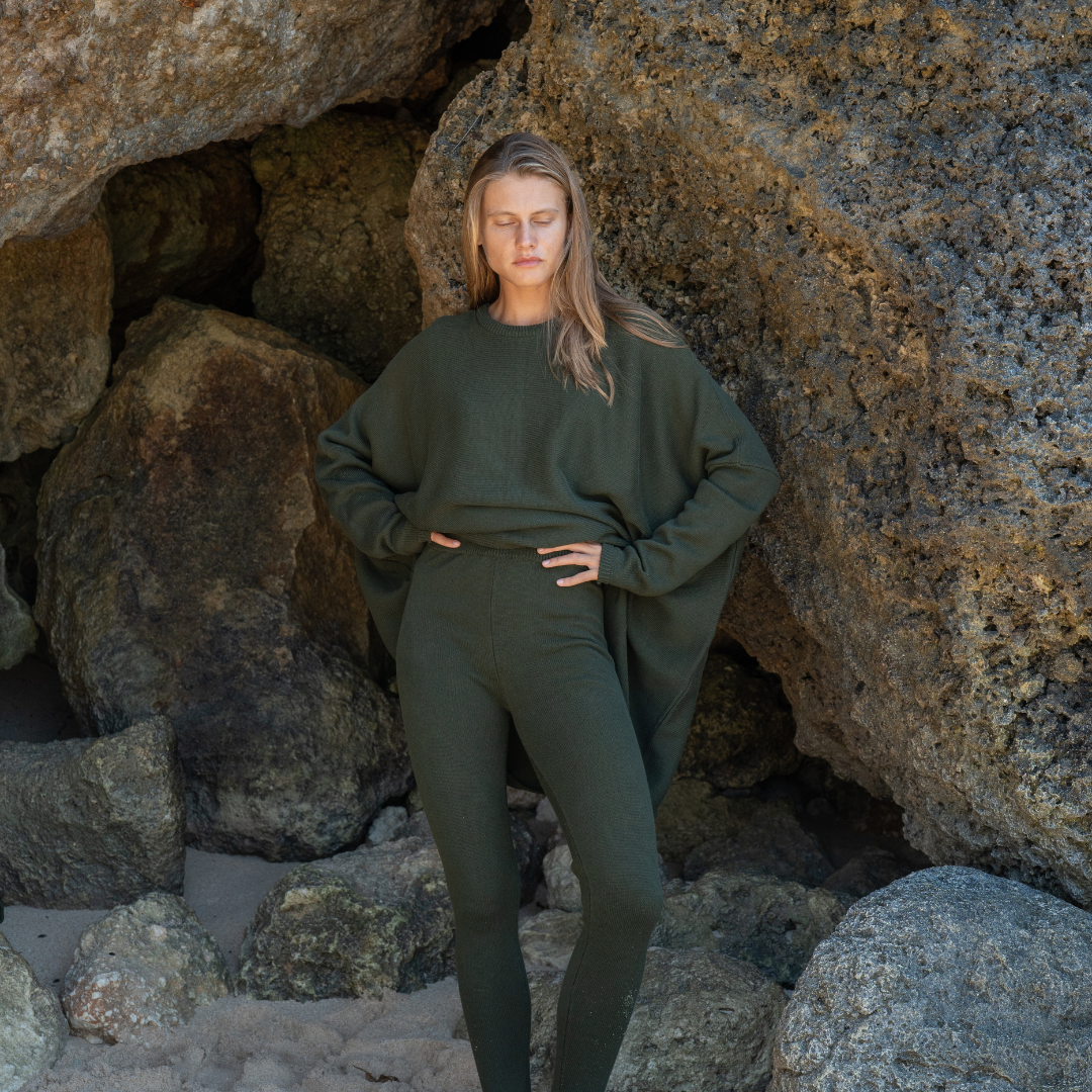 NIAMH - OLIVE Oversized Knit Sweater