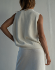 ARTHUR -  CREAM Buttoned Knit Vest