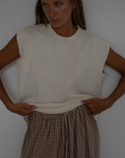 EDITH - CREAM Knit Vest