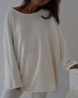 ANGEL SWEATER - CREAM Open-Back Knit