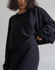 NIAS - BLACK Crop Sweater