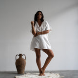 YIN - WHITE Linen Playsuit
