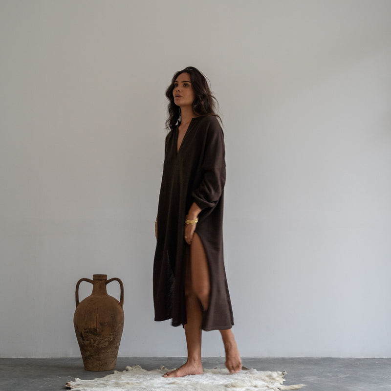 LOLA - CHOCOLATE Knit Dress