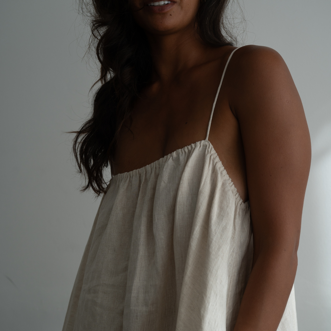 PIA - NATURAL Linen Dress