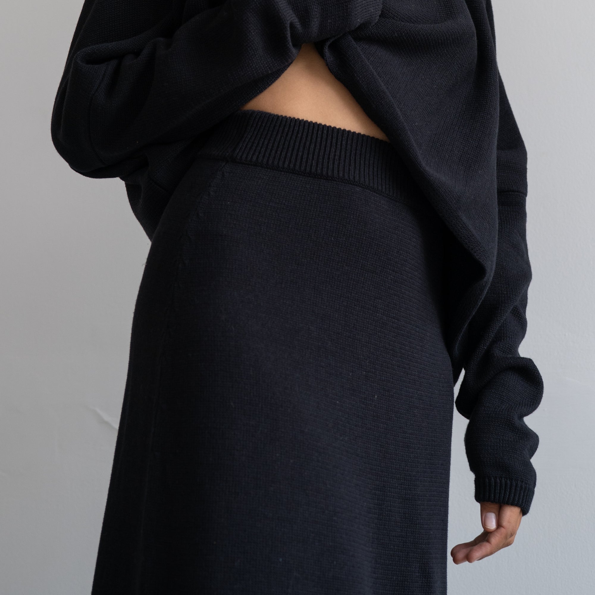 TILDA - BLACK Knit Skirt