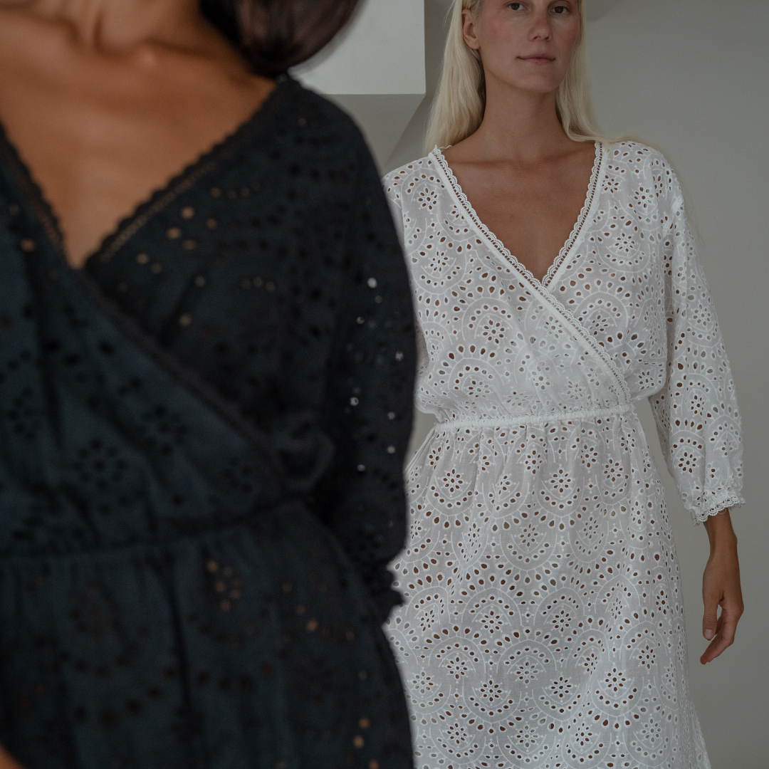 FLORENCE - BLACK Broderie Dress