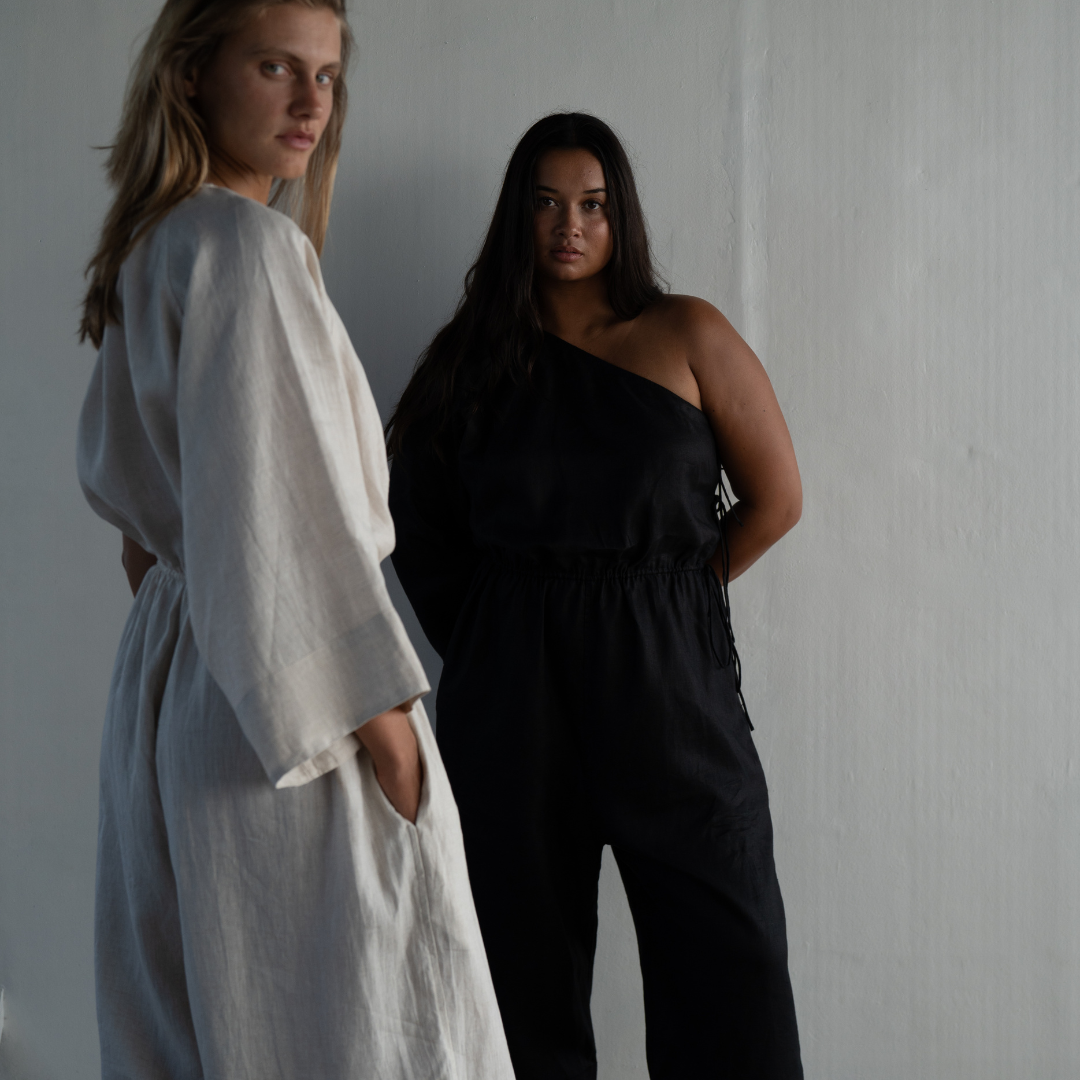 ATHENA - BLACK Linen Jumpsuit