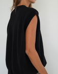 EDITH - BLACK Knit Vest