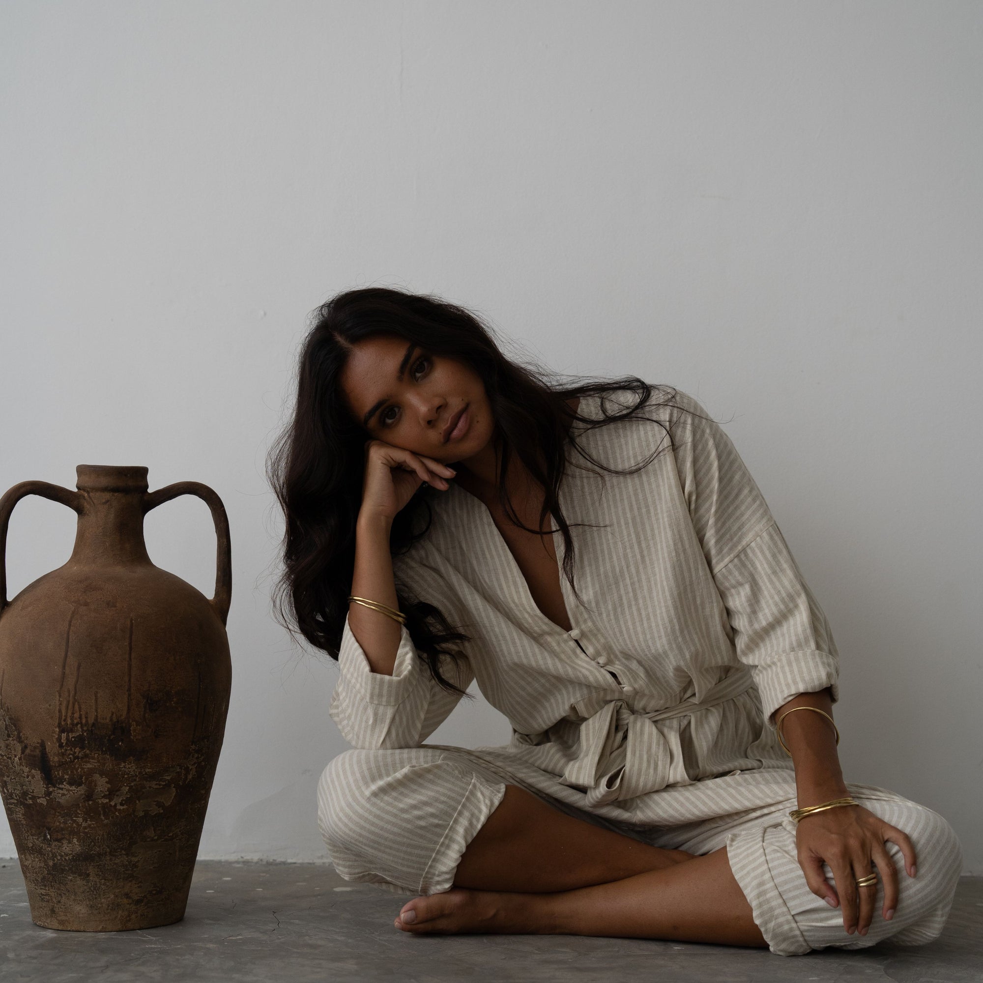 IRIS - Organic Pinstripe Jumpsuit