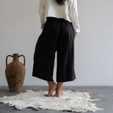 ATILLA - BLACK Linen Cascade Pant
