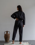 YANG - BLACK Linen Jumpsuit