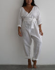 AD - WHITE Linen Jumpsuit