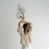 JULIAN - Ochre Check Blouse