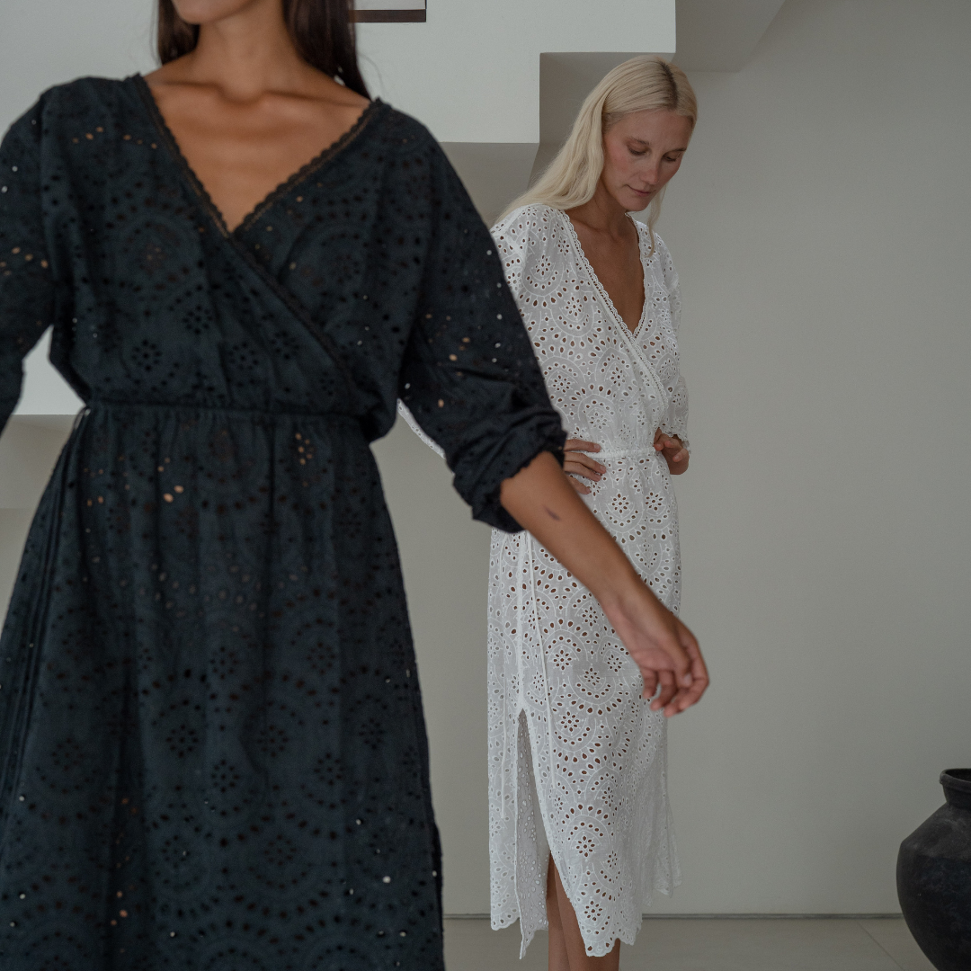 FLORENCE - BLACK Broderie Dress