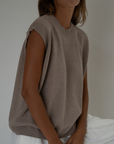EDITH - FAWN Knit Vest