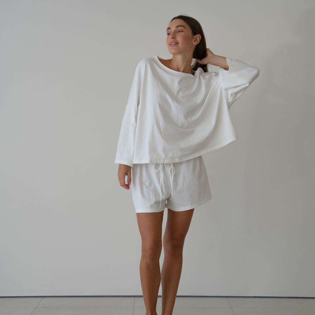 FRED - WHITE Jersey Short