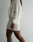 JUNO - CREAM Knit Mini Skirt