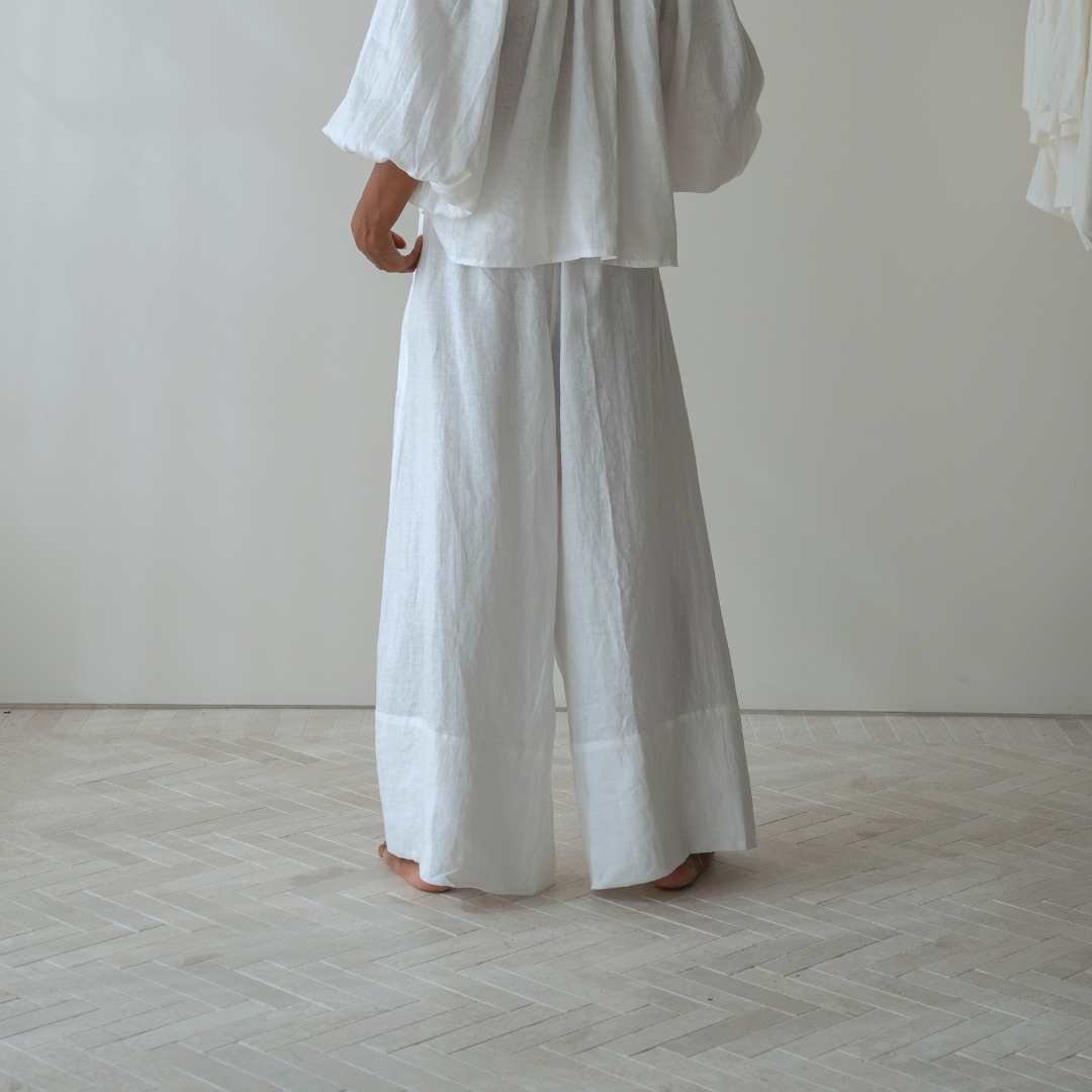 EZRA - White Linen Pant