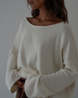 ANGEL SWEATER - CREAM Open-Back Knit