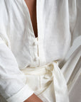 IRIS - WHITE Linen Jumpsuit