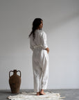 IRIS - WHITE Linen Jumpsuit